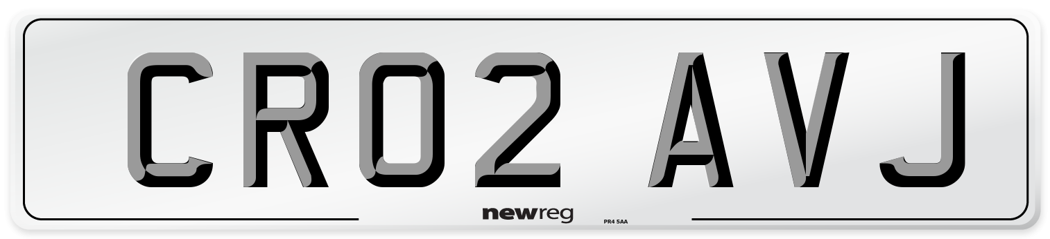 CR02 AVJ Number Plate from New Reg